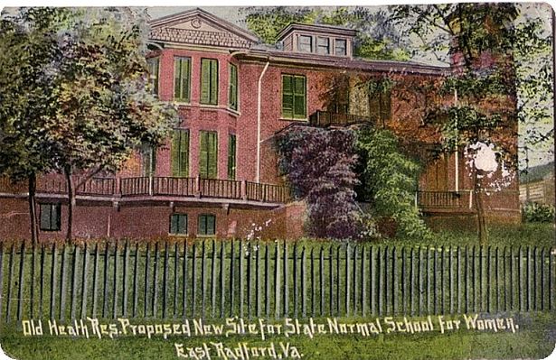 Radford - Radford Normal School
This 1917 postcard shows the proposed location for the women's extension from Virginia Polytechnic Institute, and that new school is now known as Radford University.
