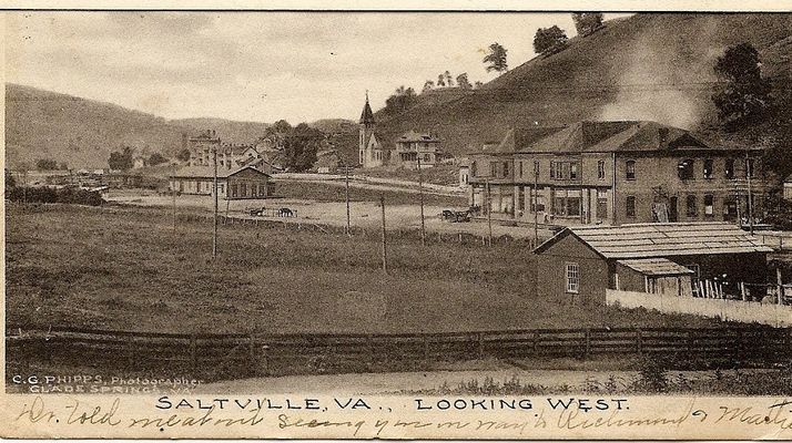 Saltville - Main Street
This postcard shows Saltvillle's Main Street about 1910.  Courtesy of Wade Weekes.
