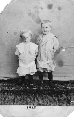 scan0005.jpg
These two children are Clarence & Elbert Pool who sent their photograph to their teacher Mae Thomas  in 1913 at Carsinsville, VA..  Mae married John William Baldwin in 1915.  Courtesy of Irene Baldwin [email]ibaldi@erols.com[/email]

