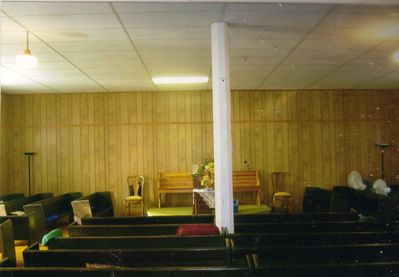 Chilhowie - Interior of St. Clair's Bottom Primitive Baptist Church
Photo by Jeff Weaver, February 24, 2008.
