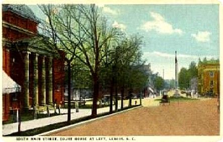 southmainlenoir.jpg
This is a circa 1915 postcard showing south Main Street.  The Caldwell County Court House is in the left of the image.
