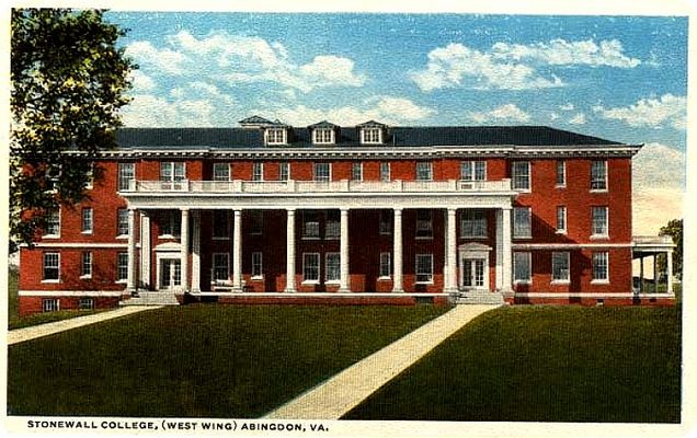 stonewallcollege~1.jpg
This is a circa 1918 postcard showing the west wing of Stonewall College in Abingdon.
