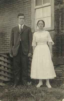 sturgillfcblannie.jpg
F. Carl Sturgill and Blannie Emaline Spencer, daughter of William Troy and Alice Osborne Spencer and twin of John Blake, wedding picture in 1916  Courtesy of Eleanor Jo Cox [email]ejcox@naxs.com[/email]
 

