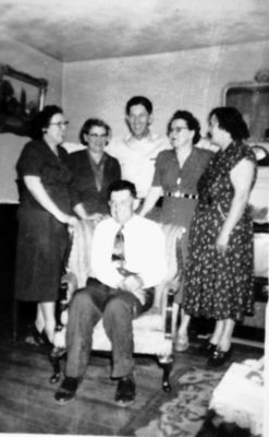 sturgilljechildren.jpg
Show in this ca. 1955 shot are (sitting) William Sturgill (standing left to right); Ersa Dell Sturgill Gamble, Lanta Sturgill Spencer; Steve Sturgill, Cora Sturgill Frazier; and Guida Sturgill Weaver.  All were children of James Estil Sturgill and Ella Ingram.
