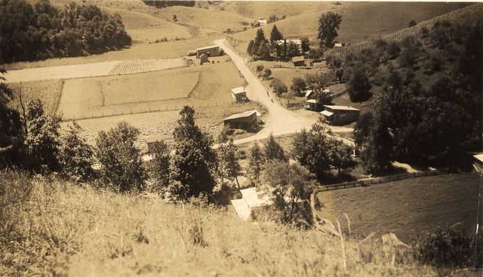 sturgillsjpg.jpg
This picture had the inscription "taken from behind Aunt Callie's house" on it. It's the view of the Sturgill's community facing the road to Lansing (Rt. 194?) and was taken in about 1930, I'd guess. My recollection of recent visits is that the view hasn't changed all that much. Callie Pennington was married to I.R. Kilby (second marriages for both). I believe their son Glenn inherited this property and his son Terry continues to live there.   Photo courtesy of Emily Kilby

