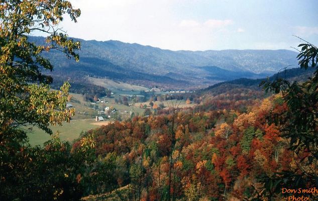 tannersville101963.jpg
THIS PICTURE WAS TAKEN FROM HWY 16 ON BRUSHY MOUNTAIN LOOKING NORTHEAST INTO THE ROARING FORK AREA OF THE JEFFERSON NATIONAL FOREST. THIS IS THE NORTHEAST END OF THE SAME VALLEY THAT HOLDS TANNERSVILLE.  This image was made October 1963 by Dom Smith [email]dsmith1043@comcast.net[/email]
