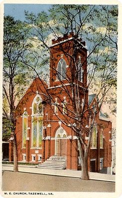 Tazewell - Tazewell Methodist Episcopal Church
This is from an early 1930s linen postcard.
