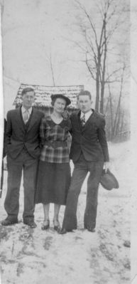 Thompson, Lester, Clyde (Hudler) and Blair
This photograph was taken in downtown Sussexin the 1940s.
