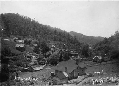 Todd - General View
This picture of Elkland, NC(present day Todd) is in about the 1910's.  To the far right is the home of David Cyrus Howell(torn down in 2000), the original train depot is in the center of the picture,  behind this is the Todd General Store before being enlarged to its present size,  to its left is the store owner's house,  white frame church (left side of picture) is now brick and is the Blackburn Tabernacle,  large victorian house to the far left backside of church is the Dr. Blackburn house(burned many years ago).Cuirtesy of Paul Howell[email]docnpaul@bellsouth.net[/email]
