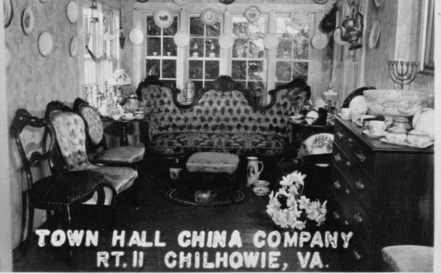 Chilhowie - Town Hall China Company
From a late 1930s postcard.  Courtesy of Edna Bonham Love.
