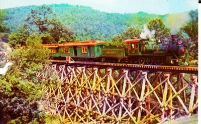 Blowing Rock - Tweetsie Railroad Trestle
From a 1960s postcard.
