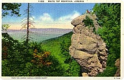 whitetopmtn1940s.jpg
This is from a 1940s era linen postcard.
