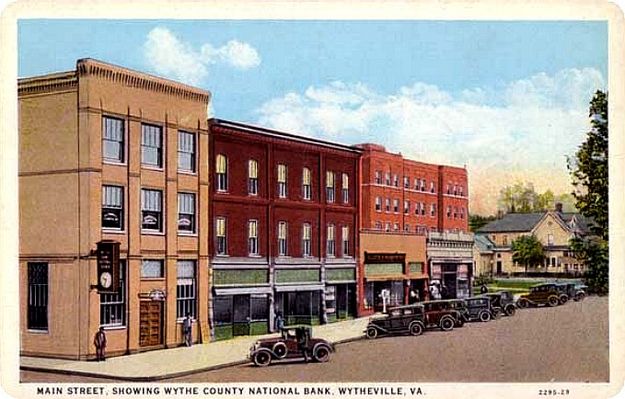 wythebank1929.jpg
This 1929 postcard of Main Street in Wytheville features the Wythe National Bank.
