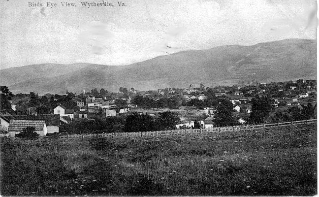 Wytheville - Bird's Eye View
This is a circa 1910 postcard view.
