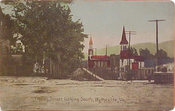 wythevillechurchstreet.jpg
This 1908 postcard shows Church Street in Wytheville being flooded.
