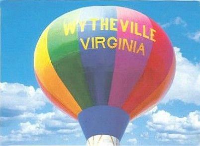 Wytheville - Water Tower
This recent postcard shows Wytheville's colorful watertower.
