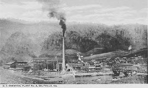 uschem4.jpg
A facility built in Saltville, Virginia to produce poison gas for World War I.  Demolished in 1919.  From an old postcard.
