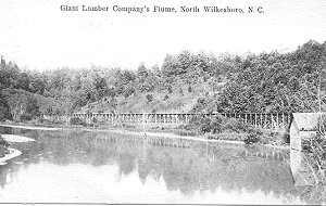 Lumber Flume near Wilkesboro, North Carolina, ca. 1915
