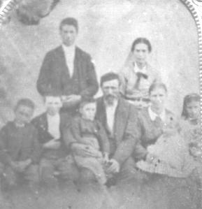 wspen2.jpg
This is from a pre-1880 tintype, courtesy of Bryan Spencer.  The family is William Spencer and Mahala (Alia) Weaver Spencer and their children.  They lived on Spencer Branch, at the Virginia/North Carolina stateline, barely on the Ashe County side.  Standing - William Troy (Bud) and Melissa (Lissie)
Seated - Emory, Cicero, William holding Jason, Aley, Cosby and Lula I don't have a date but Aunt Lula looks to be less than a year old. 

